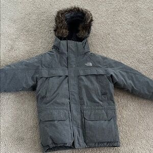 The North Face Kids Charcoal Puffer Jacket